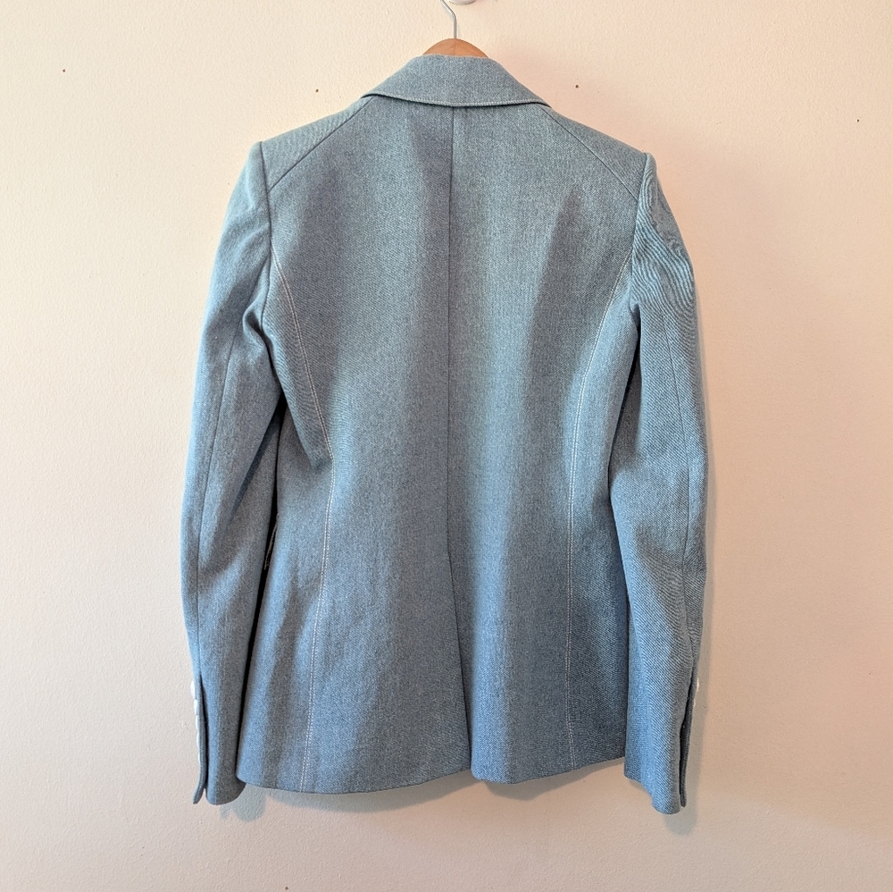 Veronica Beard Miller Dickey Jacket Denim Chambray Blue Size 0 - Picture 6 of 11